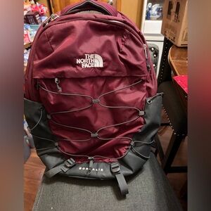 The North Face Men's Backpack - Maroon and Black